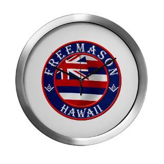 Hawaiian Freemason Modern Wall Clock