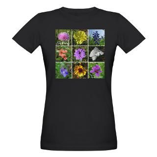 Texas Wildflowers Organic Womens T Shirt (dark)