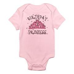 Tiara Birthday Princess 3rd T Shirt by pinkinkart