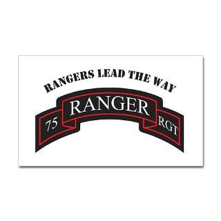 75th Ranger Scroll Rangers L Rectangle Sticker by hooahjoes