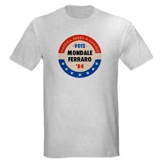 Vote Mondale 84 Ash Grey T Shirt
