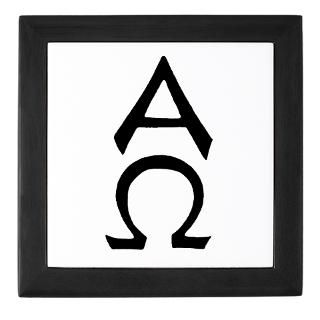 Alpha Omega Symbol Wall Clock by symbology