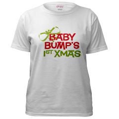 Baby Bumps 1st Xmas Maternity T Shirt by kgmaternity