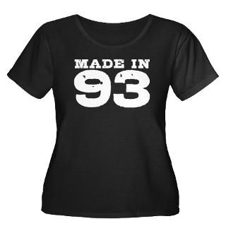 Made In 93 Womens Plus Size Scoop Neck Dark T Shi