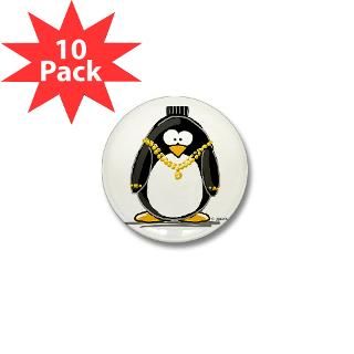 Bling penguin Mini Button (10 pack)