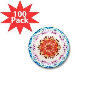 Art Gifts  Abstract Art Buttons  Mandala Mini Button (100 pack