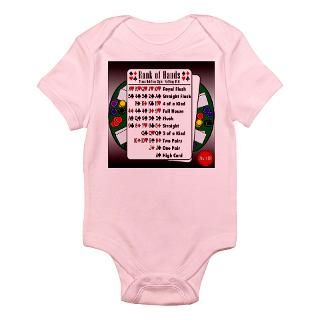 Poker 101 Texas Holdem Rank of Hands Infant Creep Body Suit by