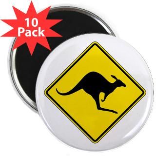 Kangaroo Crossing, Australia 2.25 Magnet (10 pack