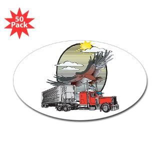 truck driver eagle oval sticker 50 pk $ 113 99