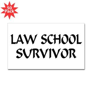 law school survivor rectangle sticker 50 pk $ 113 99
