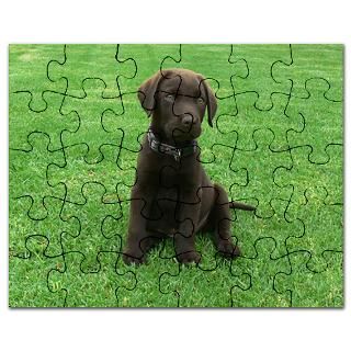 Animals Gifts  Animals Jigsaw Puzzle  Chocolate Lab Puppy Puzzle