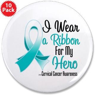 Wear a Ribbon For My Hero Cervical Cancer Shirts  Shirts 4 Cancer