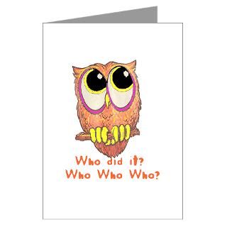Owl Who did it?  Funny Animal T Shirts