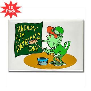 Happy St. Patricks Day Rectangle Magnet (10 pack)