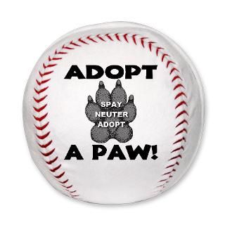 Adopt A Paw Spay Neuter Ad Plush Baseball