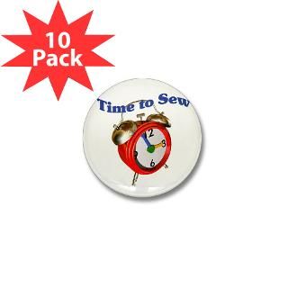 Time to Sew   Clock Mini Button (10 pack)