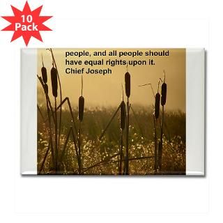 Chief Joseph Earth Quote Rectangle Magnet (10 pack