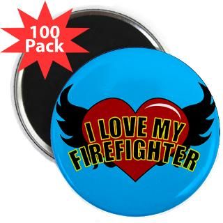 LOVE A FIREFIGHTER TATTOO 2.25 Magnet (100 pac