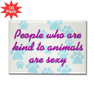 Kind animals sexy Rectangle Magnet (10 pack)