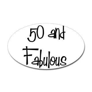 50 and Fabulous Rectangle Sticker