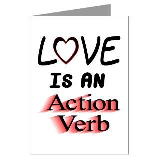 Love Is An Action Verb Greeting Cards (Package of