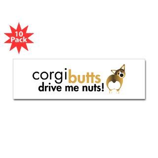 Corgi Butts Drive Me Nuts Sable Sticker (Bumper 10