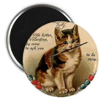 Victorian Kitten Valentine Magnet