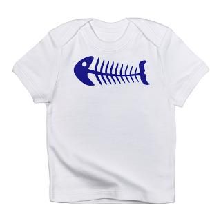 Angler Gifts  Angler T shirts  Fish bone Infant T Shirt