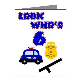 Police Birthday Invitation 6 Note Cards (Pk of 20) for