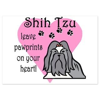 Animal Gifts  Animal Flat Cards  shih tzupawprints on heart template