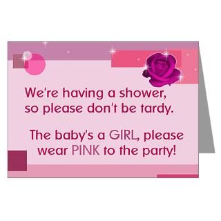 Pink Theme Baby Shower Invites (Pk of 20)