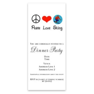Peace Love Skiing BBQ Invitations by Admin_CP4019914  507063505