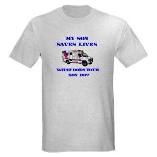 911 Gifts  911 T shirts  Ambulance Saves Lives Son Light T Shirt