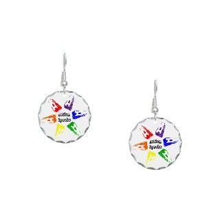 Autism Gifts  Autism Jewelry  design Earring Circle Charm