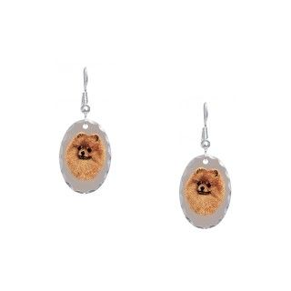 Pomeranian Gifts  Pomeranian Jewelry  Pomeranian Earring Oval Charm