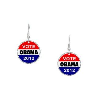 Barack Gifts  Barack Jewelry  Vote Obama Earring Circle Charm
