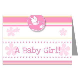 Baby Girl Greeting Card > Baby Announcement, Baby Shower, Welcome