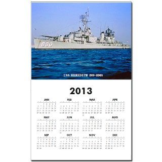 890 Gifts  890 Home Office  USS MEREDITH Calendar Print
