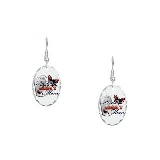 Army Gifts  Army Jewelry  Proud ARMY Mom Butterfly Earring Oval