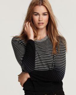 Theory Alayna Cashmere Striped Dip Dye Sweater