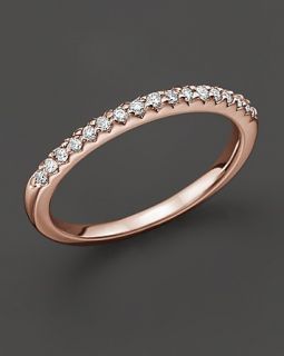 Diamond Micro Pave Ring in 14 Kt. Rose Gold, 0.15 ct. t.w