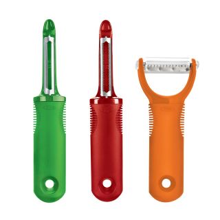 oxo good grips 3 piece peeler set price $ 15 99 color red orange and