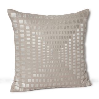 Dobby Stripe Embellished Decorative Pillow, 16 x 16