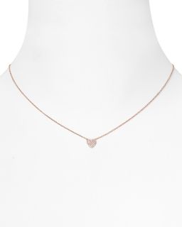 Rose Gold Vermeil Heart Mini Pendant Necklace, 16