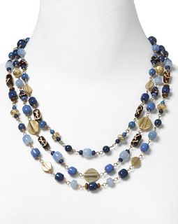 Lauren Expedition 3 Row Multi Bead Necklace, 21