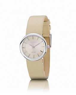 Watch   Stainless Steel & Cream Leather Pure, 30.5mm