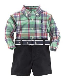boys plaid shirt short set sizes 3 9 months orig $ 55 00 sale $ 33