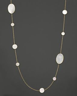 Rock Candy Circle Oval Station Necklace in Mother Of Pearl, 37
