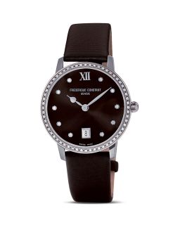 Frédérique Constant Slim Line Watch with Diamonds, 37mm