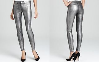 Brand Jeans   Coated Metallic Power Stretch Mid Rise Skinny _2